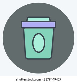 Icon To Go. suitable for Drink symbol. color mate style. simple design editable. design template vector. simple symbol illustration