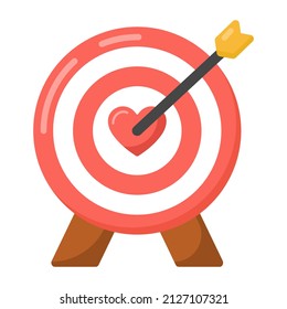 An icon of a goal, flat design 

