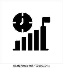 Icon Goal Glyph, Flat Icon Logo Illustration Vector Isolated. Suitable for Web Design, Logo, App.