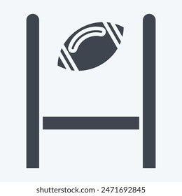 Icon Goal. related to Rugby symbol. glyph style. simple design illustration