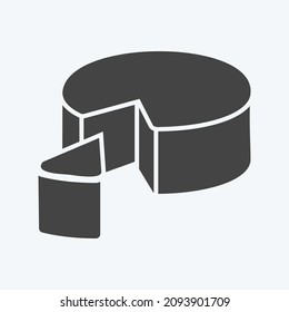 Icon Goat Cheese - Glyph Style - Simple illustration,Editable stroke,Design template vector, Good for prints, posters, advertisements, announcements, info graphics, etc.