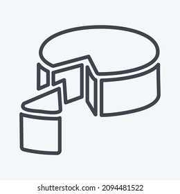 Icon Goat Cheese - Line Style - Simple illustration,Editable stroke,Design template vector, Good for prints, posters, advertisements, announcements, info graphics, etc.