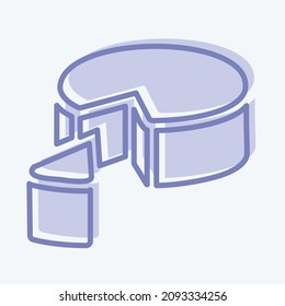 Icono Queso de cabra - Estilo de dos tonos - Ilustración simple, trazo editable,Vector de plantilla de diseño, Buena para impresiones, afiches, anuncios, anuncios, gráficos de información, etc.