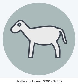 Icon Goat. related to Eid Al Adha symbol. Color Mate Style. simple design editable. simple illustration
