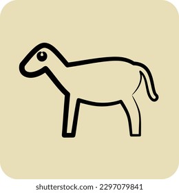 Icon Goat. related to Eid Al Adha symbol. glyph style. simple design editable. simple illustration