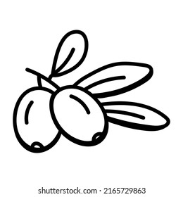 An icon of goji berries editable design 