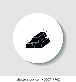 Icon of gold bullion.