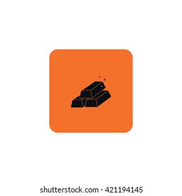 Icon of gold bullion.