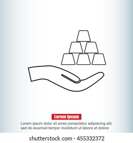  icon of gold bullion.
