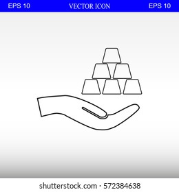  icon of gold bullion.