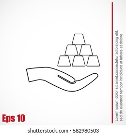  icon of gold bullion.