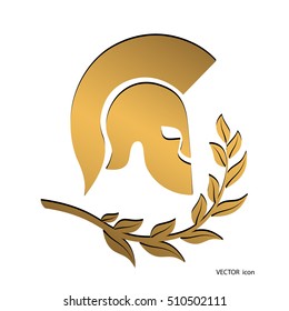 icon gold symbol Spartan soldier