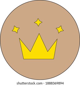 Icon with the golden crown and the stars