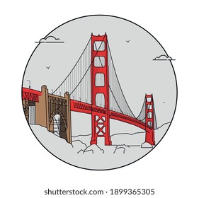 ICON OF THE GOLDEN GATE BRIDGE IN SAN FRANCISCO