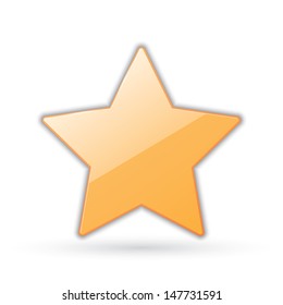 icon of golden star. vector eps10