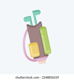 Icon Golf Bag. related to Sports Equipment symbol. flat style. simple design editable. simple illustration