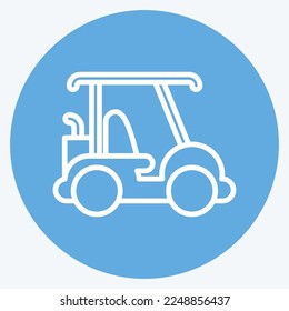 Icon Golf Cart. related to Sports Equipment symbol. blue eyes style. simple design editable. simple illustration