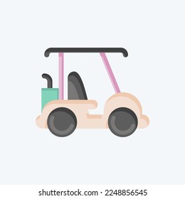 Icon Golf Cart. related to Sports Equipment symbol. flat style. simple design editable. simple illustration