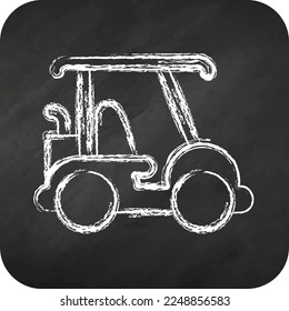 Icon Golf Cart. related to Sports Equipment symbol. chalk style. simple design editable. simple illustration