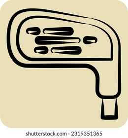 Icon Golf Club. related to Golf symbol. hand drawn style. simple design editable. simple illustration