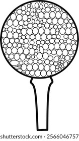 icon golf design, with various design shapes, with a hand drawn black outline style