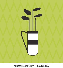 Icon of golf design, vector illustration