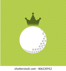 Icon of golf design, vector illustration