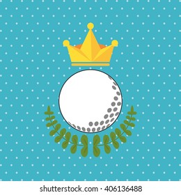 Icon of golf design, vector illustration