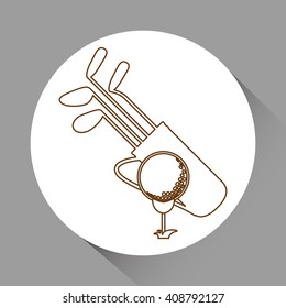 Icon of golf design, vector illustration