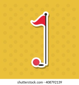 Icon of golf design, vector illustration