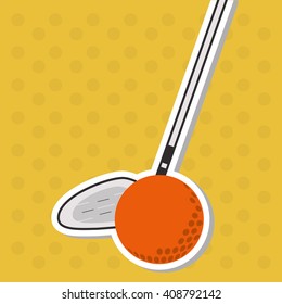 Icon of golf design, vector illustration