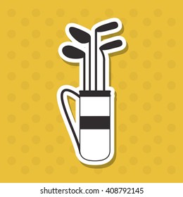Icon of golf design, vector illustration