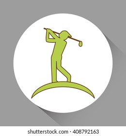 Icon of golf design, vector illustration