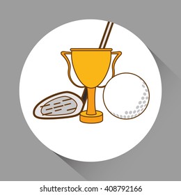 Icon of golf design, vector illustration