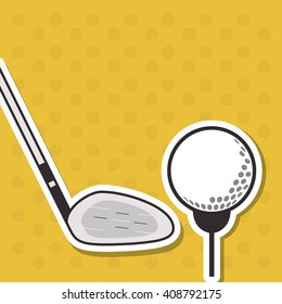 Icon of golf design, vector illustration