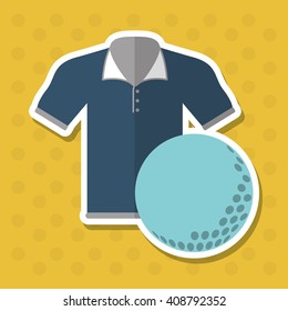 Icon of golf design, vector illustration
