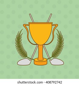 Icon of golf design, vector illustration