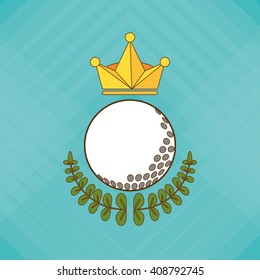 Icon of golf design, vector illustration