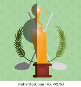 Icon of golf design, vector illustration