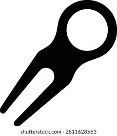 icon golf divot repair tool vector illustration