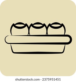 Icon Golgappa. related to India symbol. hand drawn style. simple design editable. simple illustration