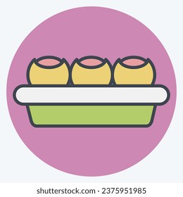 Icon Golgappa. related to India symbol. color mate style. simple design editable. simple illustration