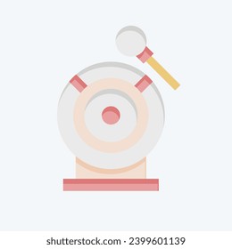 Icon Gong. related to Chinese New Year symbol. flat style. simple design editable. simple illustration