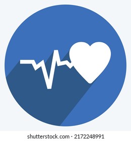Icon Good Health. suitable for Community symbol. long shadow style. simple design editable. design template vector. simple symbol illustration