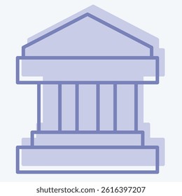 Icon Goverment. related to Audit symbol. two tone style. design editable