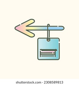 icon gradient color to the stop area