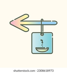 icon gradient color to toilet area