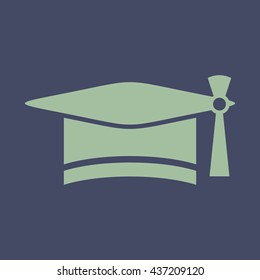 Icon of Graduation Cap. Eps-10.