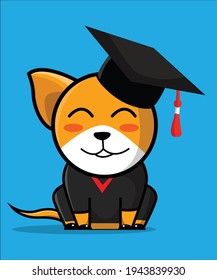 Icon of a graduation dog