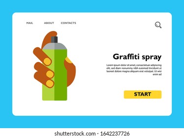 Icon of graffiti spray. Hooligan, painting, aerosol. Ghetto concept. Can be used for topics like vandalism, art, creativity